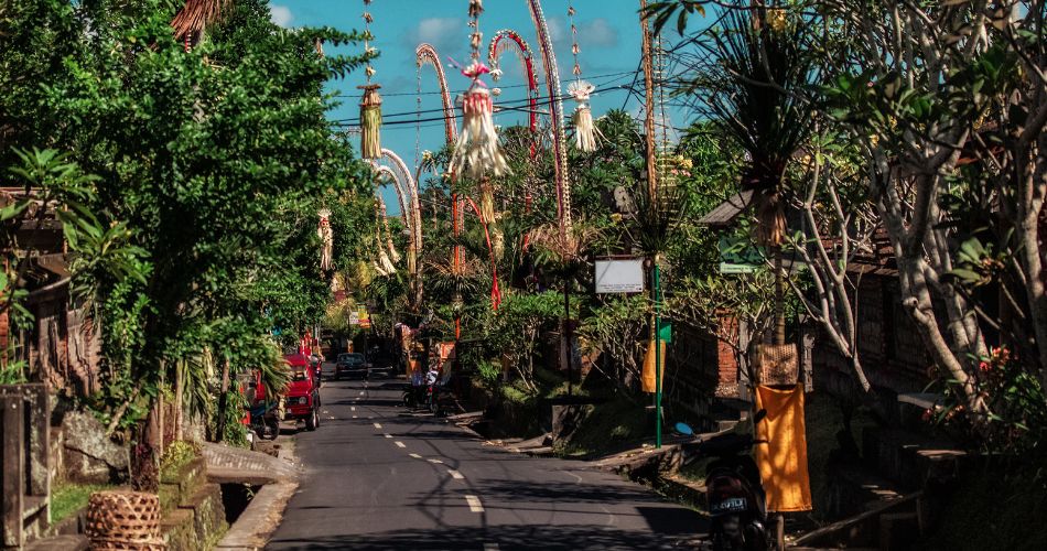 Street views during Gulangan Festivities in Bali